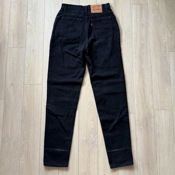 Vintage Levi's 512 High Rise Slim Fit Tapered Black Jeans Size 30 - Picture 1 of 14
